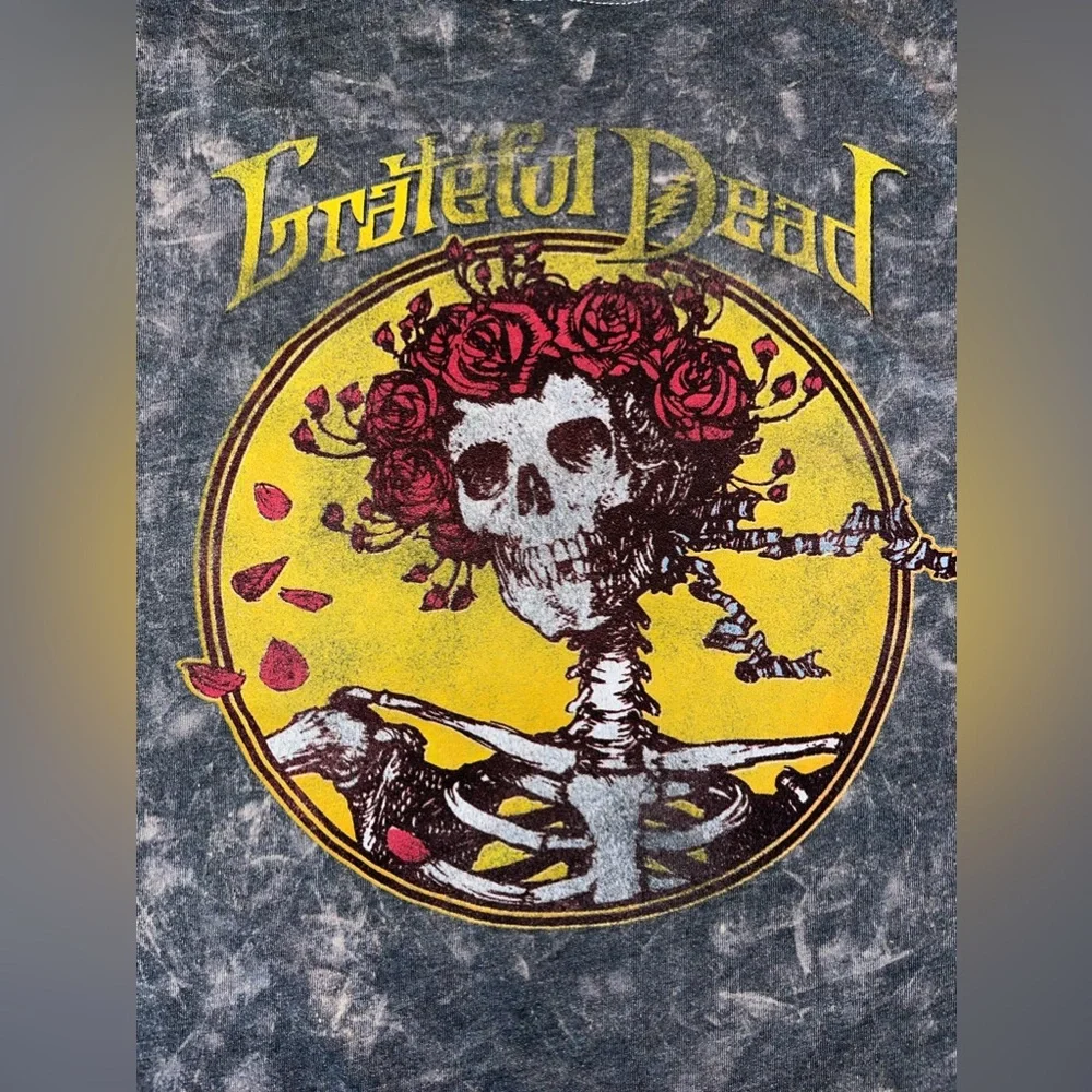 Grateful Dead Tie Dye Women’s T-Shirt Skull Rose Graphic - Picture 2 of 7